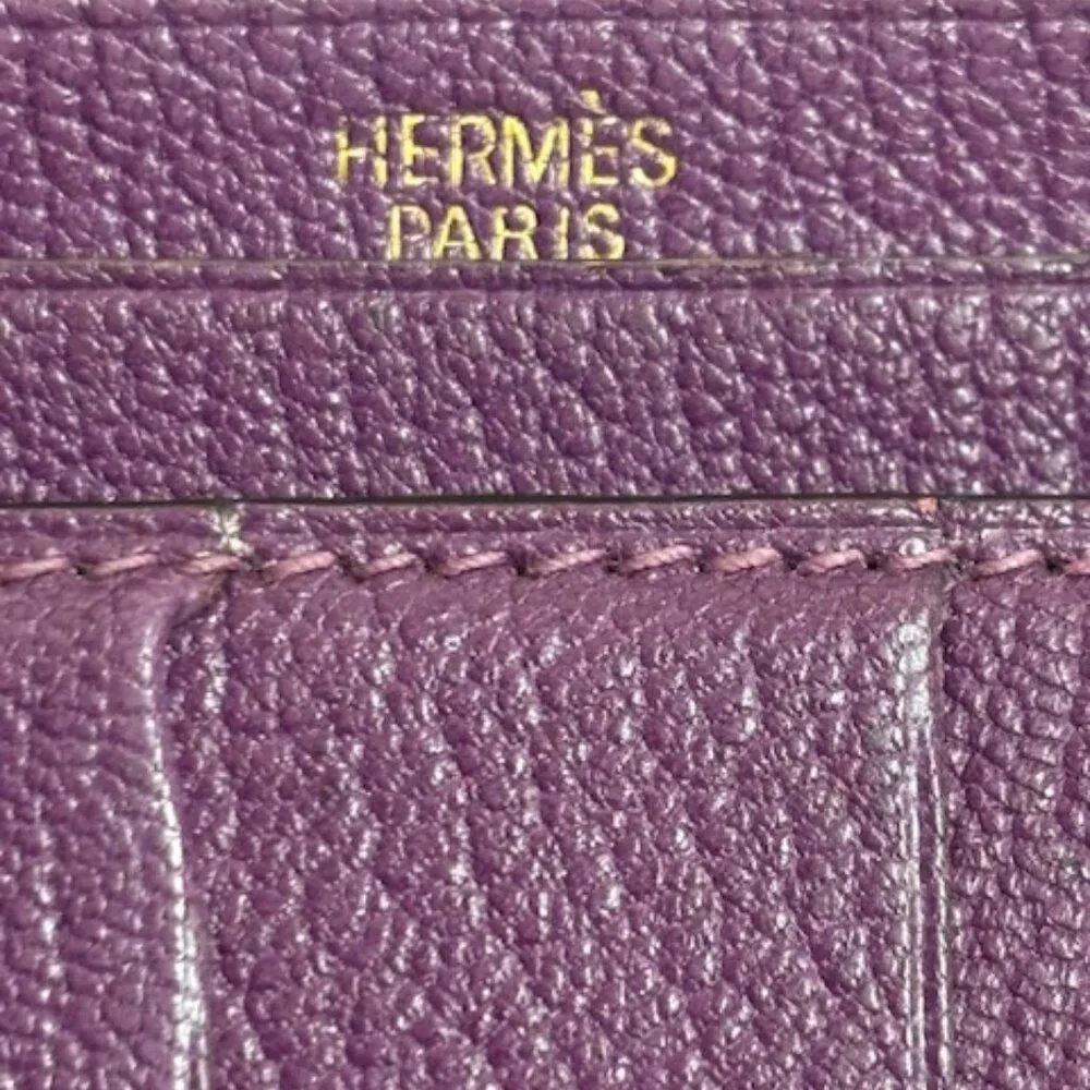 🎆HERMES BEARN DUPRI-EPSOM LEATHER TRI-FOLD LONG WALLET - Picture 6 of 12